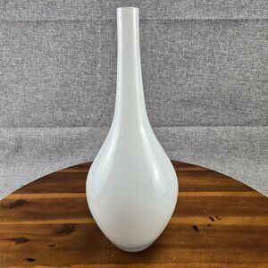 Ikea White Glass Flower Vase